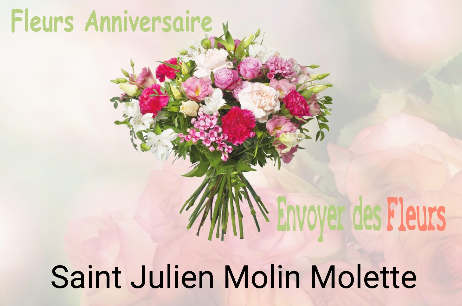 Bouquet de fleurs d’anniversaire livré à Saint-Julien-Molin-Molette